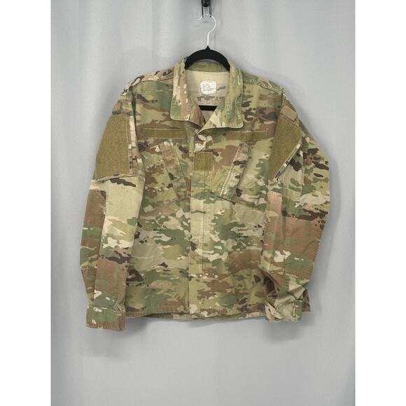 US Army ACU Jacket Mens Medium Short Camo OCP Multicam Zip Pockets YKK - Picture 1 of 11